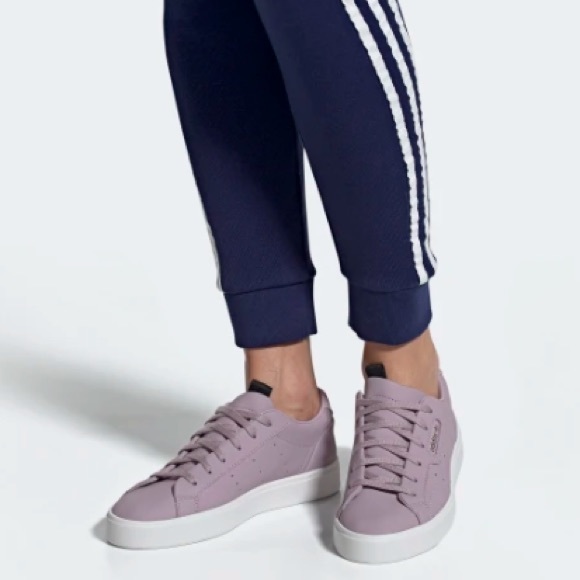 adidas sleek leather sneaker